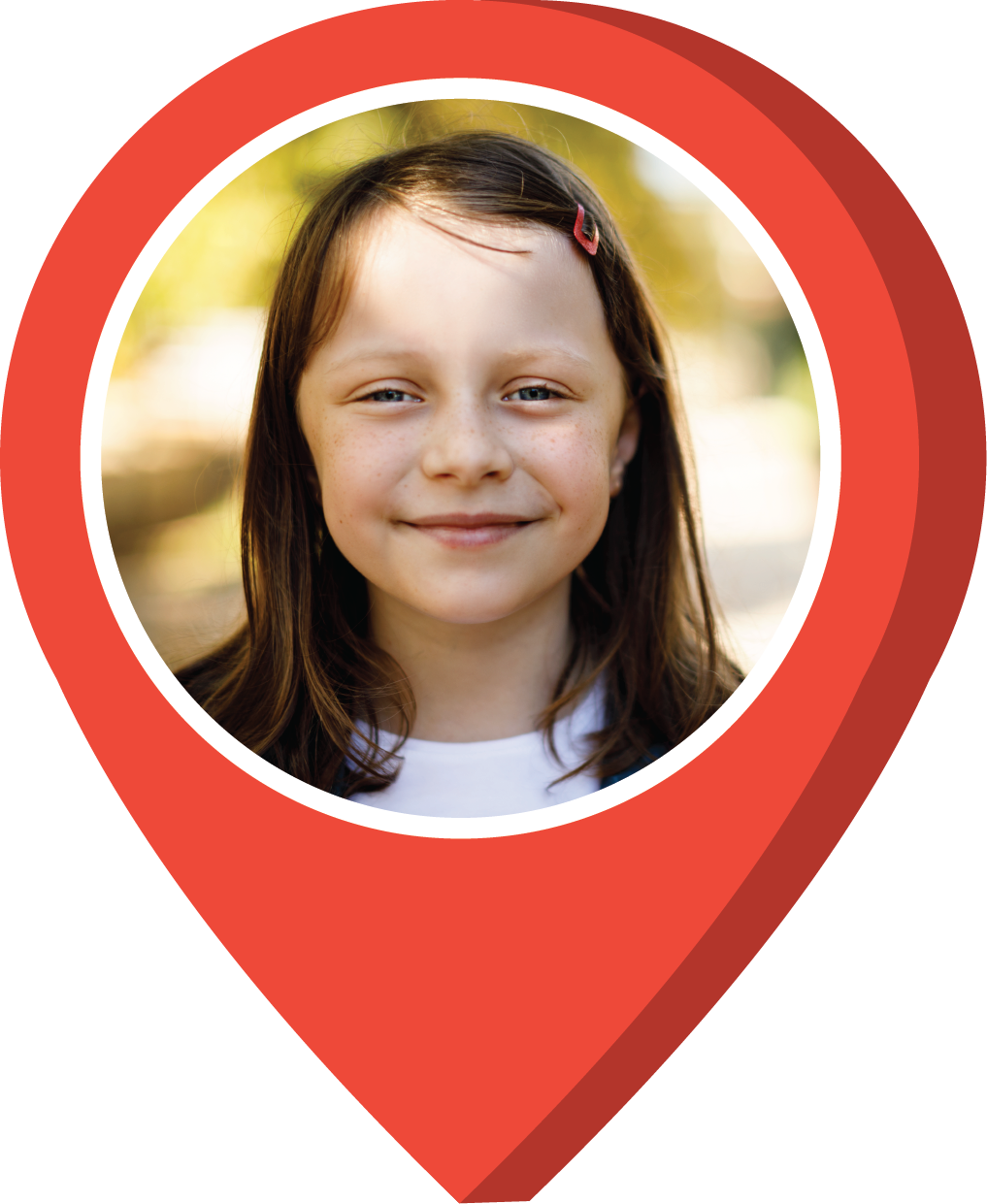 map pin with image of a girl